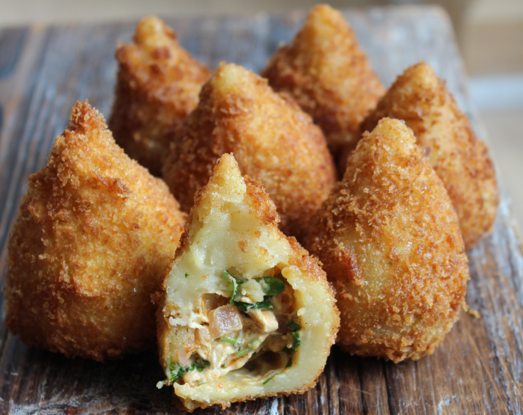 Coxinha – brasilianske kyllingekroketter med sprød panering
