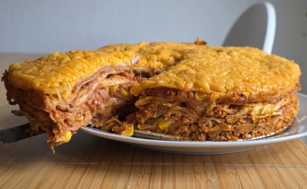 Taco-lasagne med flæskesteg: Den geniale måde at bruge resterne på